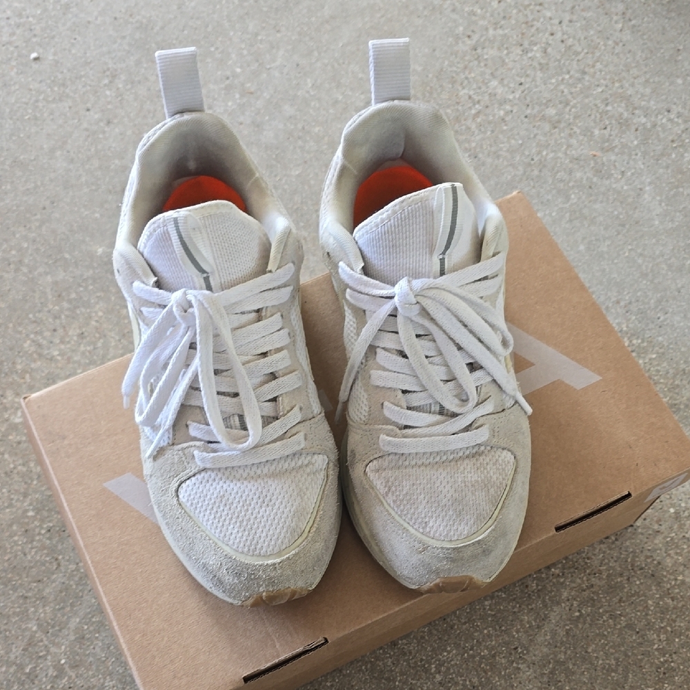 Veja White and Gray Sneakers